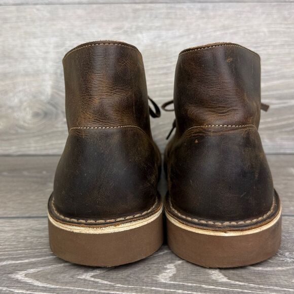 Clarks Bushacre II Men\'s Sz 12M Brown Beeswax Leather 2-Eye Lace Up Chukka Boots main image 9